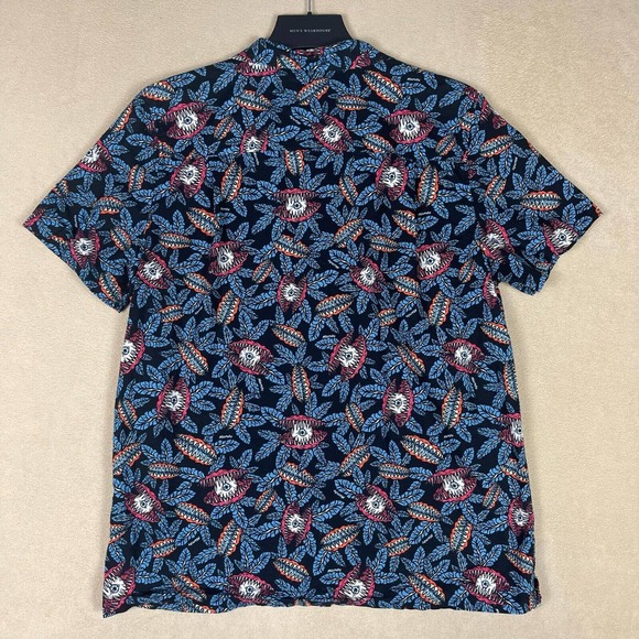 Mambo Mens M Short Sleeve Button Up Shirt Multicolor Lightweight Pocket - Picture 9 of 10